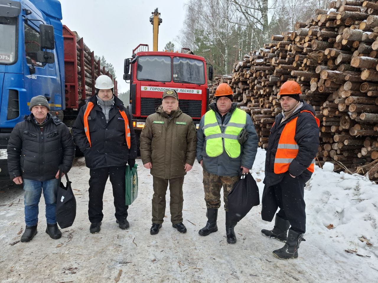 Руководство ГПЛХО на ветровалах в праздник