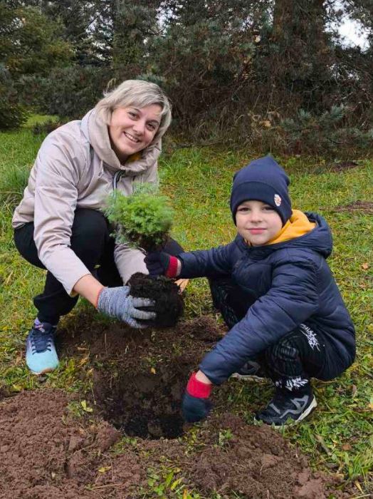 Аллею детской мечты в дендропарке заложили сегодня дошколята Шумилинского детского сада N1 вместе с родителями и Шумилинском лесхозом!